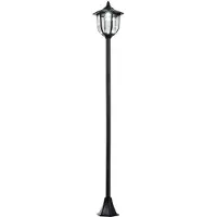 Outsunny Lanterne de jardin solaire à LED, 30/60 lumens, acier inoxydable, noir B30-006