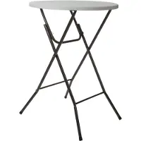 Perel Table pliante, blanche, 80 x 110 cm, utilisation intérieure et extérieure, idéale pour les événements et l'utilisation quotidienne, max. 100 kg, convient partout, légère et portable, espace de