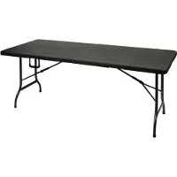 Perel Table Pliable en Deux - Motif Bois - 180 X 75 X 74 Cm
