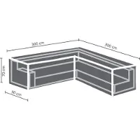 Perel Housse de protection pour ensemble de salon en L - 300 x 90 x 70 cm