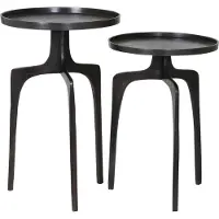 Light & Living Table d'appoint Pano - Bronze - Ø41+Ø38cm - Moderne