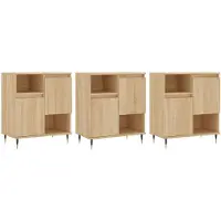 vidaXL Sideboards 3 pcs. chêne Sonoma bois composite