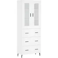 vidaXL Highboard blanc 69,5x34x180 cm Bois composite