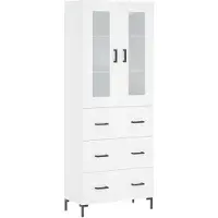 vidaXL Highboard blanc 69,5x34x180 cm Bois composite