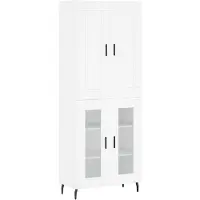 vidaXL Highboard blanc 69,5x34x180 cm Bois composite