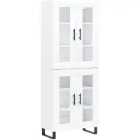 vidaXL Highboard blanc 69,5x34x180 cm Bois composite