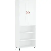 vidaXL Highboard blanc 69,5x34x180 cm Bois composite