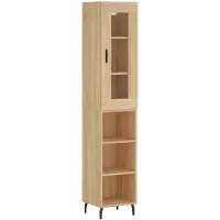 vidaXL Highboard chêne Sonoma 34,5x34x180 cm Matériau dérivé du bois