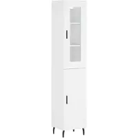 vidaXL Highboard blanc 34,5x34x180 cm Bois composite