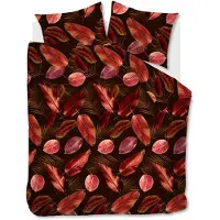 Ambiante Housse de Couette Ambiante Cordyline Rouge Satin-200 x 200 / 220 cm | 2-personnes