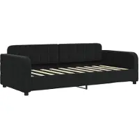 vidaXL Lit de jour noir 90x190 cm velours