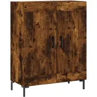 vidaXL Sideboard chêne fumé 69,5x34x90 cm bois composite