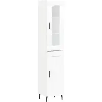 vidaXL Highboard blanc 34,5x34x180 cm Bois composite
