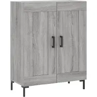 vidaXL Sideboard Gris Sonoma 69,5x34x90 cm Matériau dérivé du bois