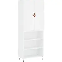 vidaXL Highboard blanc 69,5x34x180 cm Bois composite