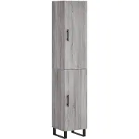vidaXL Highboard Gris Sonoma 34,5x34x180 cm Matériau dérivé du bois