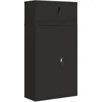 vidaXL Classeur noir 90x40x180 cm acier