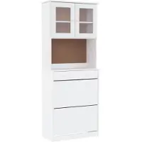 vidaXL Highboard ALTA blanc 77x35x188 cm Pin massif