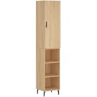 vidaXL Highboard chêne Sonoma 34,5x34x180 cm Matériau dérivé du bois