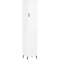 vidaXL Highboard blanc 34,5x34x180 cm Bois composite
