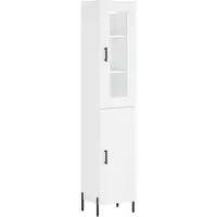 vidaXL Highboard blanc 34,5x34x180 cm Bois composite