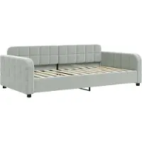 vidaXL Lit de jour gris clair 100x200 cm velours