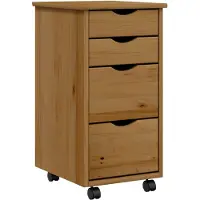 vidaXL Armoire roulante avec tiroirs MOSS bois de pin marron miel