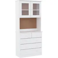vidaXL Highboard ALTA blanc 77x35x165 cm Pin massif