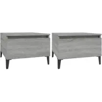 vidaXL Tables d'appoint 2 pcs Sonoma gris 50x46x35 cm Bois ingénierie