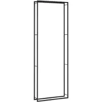 vidaXL Étagère à bois de chauffage noir mat 110x28x312 cm Acier