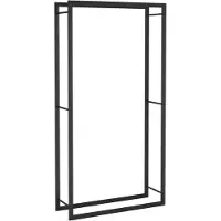 vidaXL Étagère à bois de chauffage noir mat 80x28x154 cm Acier