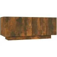 vidaXL Armoire TV chêne fumé 100x35x40 cm Bois composite