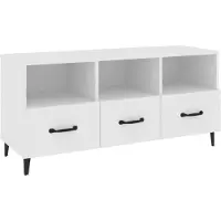 vidaXL Armoire TV blanche 102x35x50 cm Bois composite