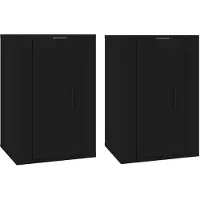 vidaXL Armoires murales TV 2 pcs. noir 40x34,5x60 cm