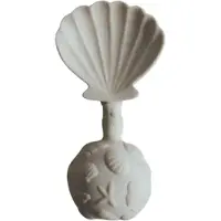 Natruba , anneau de dentition en caoutchouc naturel avec hochet, coquillage, dès la naissance, 1 pièce