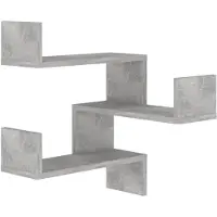 vidaXL Étagère murale d'angle Gris béton 40x40x50 cm Bois d’ingénierie