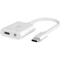 Belkin RockStar Adaptateur audio 3,5mm et chargeur USB-C blanc NPA004btWH