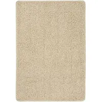 vidaXL Tapis shaggy antidérapant Crème 160x230 cm
