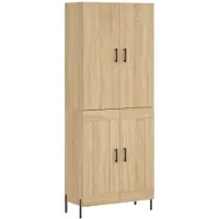 vidaXL Highboard chêne Sonoma 69,5x34x180 cm Matériau dérivé du bois