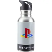 Paladone Playstation - Ps Héritage - Bouteille D'eau En Métal Avec Paille