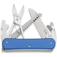 FOX Vulpis 5-Tools VP130-SF5SB, N690Co, Aluminium Sky Blue, couteau suisse