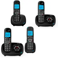 Alcatel XL595B Voice, téléphone DECT, combiné sans fil, haut-parleur, 100 pôles, identification de l'appelant, noir