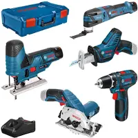 Bosch Professional 5 outils KIT + GBA + GAL + XL-Boxx 0615A0017C Kit d'outils universel 10 pièces