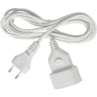 Brennenstuhl Câble d'extension en plastique 3m blanc H03VVH2-F 2x (3 m, CEE 7/16)