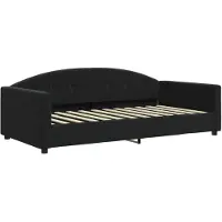 vidaXL Lit de jour noir 100x200 cm velours