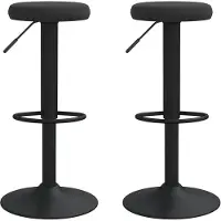 vidaXL Tabouret de bar 2 pcs. noir velours