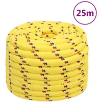 vidaXL Corde de bateau Jaune 20 mm 25 m Polypropylène