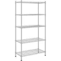 vidaXL Étagère de rangement 5 niveaux 90x35x180 cm Chrome 250 kg