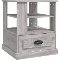 vidaXL Table d'appoint sonoma gris 50x50x60 cm bois d'ingénierie