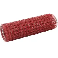 vidaXL Clôture en fil de fer acier avec revêtement PVC 10x0,5 m rouge